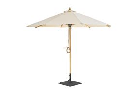 Frilagd produktbild på träparasollet Owl i färgen beige