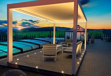 Pergola med LED-belysning från Willab Garden