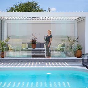 Modern och praktisk Pergola i lackerad aluminium