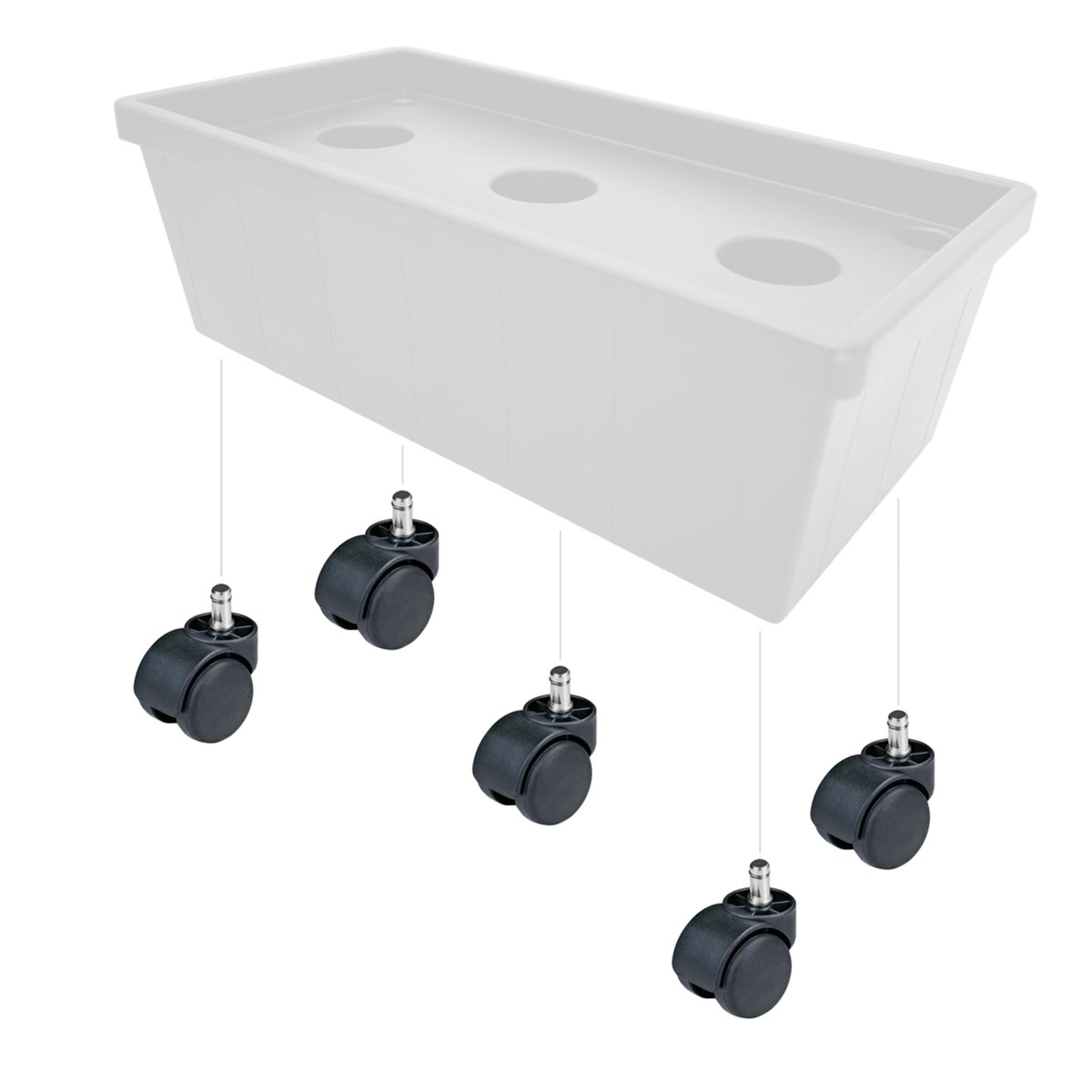 Hjul 5-pack till Självvattnande kapillärlåda