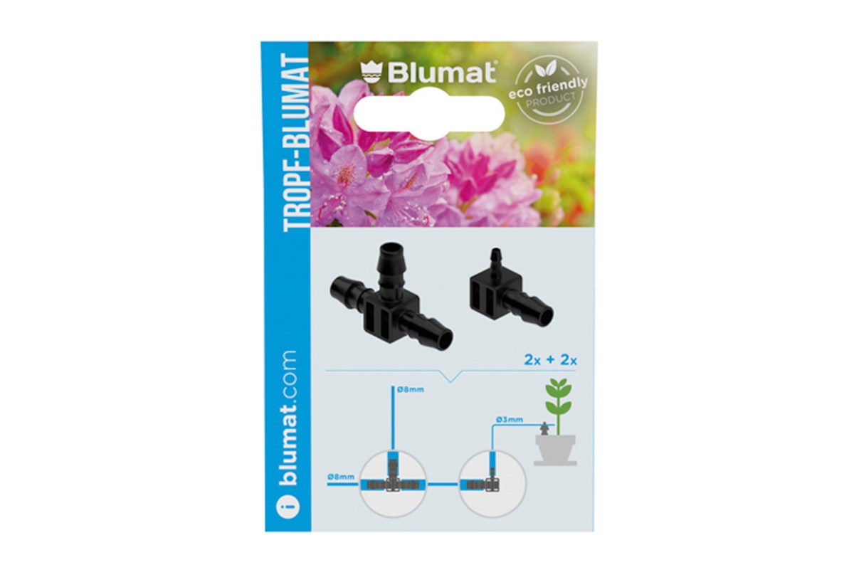 Tropf-Blumat T-Koppling + Stoppkoppling