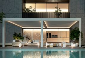 Modern och praktisk Pergola i lackerad aluminium