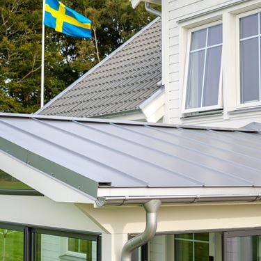 Exempelbild: Plåttak bandtäckt oisolerat