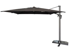 Parasoll Holly med ett grått stativ, Utemöbler från Garden Living
