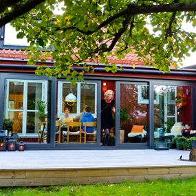 Willab Garden glaspartier, WG 100 Vinterisolerade fasadpartier & skjutdörrar antracitgrå/vit