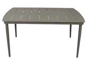 Leek matbord i aluminium i färgen taupe, Utemöbler från Garden Living