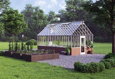 Garden Room Classic träväxthus av svensk furu.