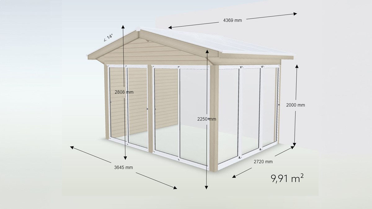 Uterum Sadeltak Basic 9.91 m²