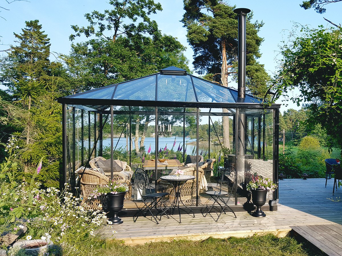 Pyrola 4 / 5 kvadratiskt växthus 14.4 m²