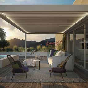 Modern och praktisk Pergola i lackerad aluminium